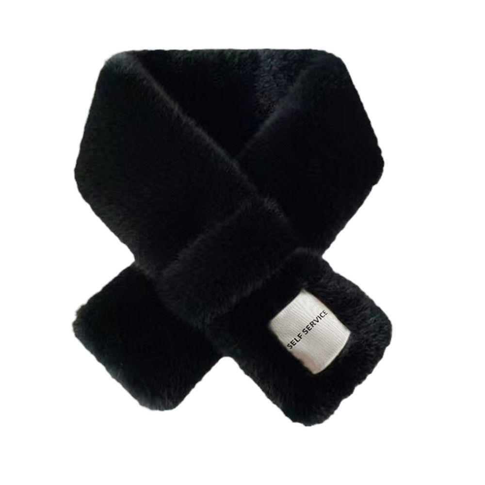 Bib Cross Scarf Thickening Winter Scarves Warm Neck Cover Snood Cowl Tube Autumn Winter