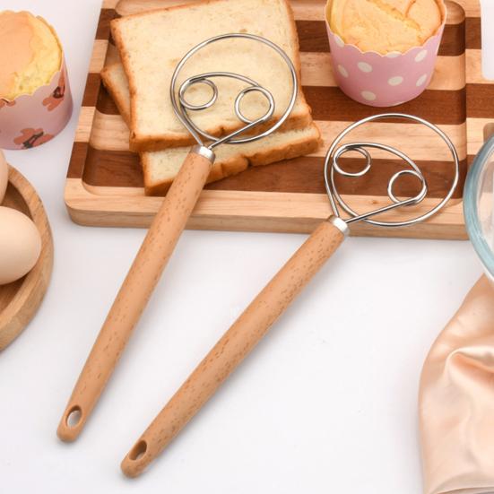 Миксер для муки Датский венчик для теста Нержавеющая сталь Миксер для хлеба для легкого смешивания Блины Тесто для печенья Мясной рулет Инструмент для теста Кухонный предмет первой необходимости