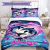 3pcs Custom Name Dolphin Bedding Set Duvet Cover Closure Includes 1 Duvet Cover & 2 Pillowcases, Soft and Comfortable for All Seasons.
