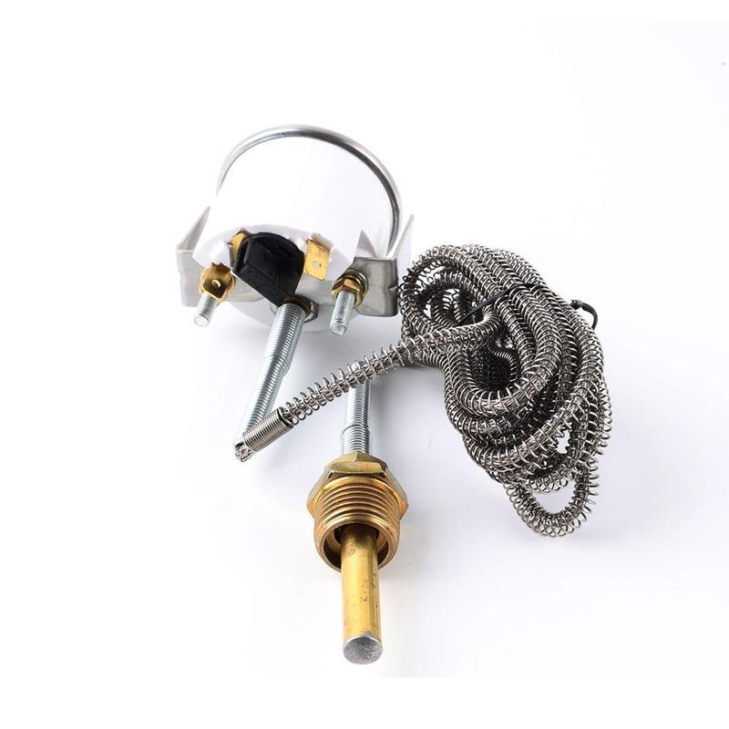 2 Inch 52mm Chrome Pointer Mechanical Water Temp Gauge 40-120℃/100-250℉ with Sensor NPT 1/2 for 12V Vehicles