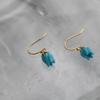Delicate and Small Turquoise Eardrop Creative New In Vintage Blue Lily of the Valley Earrings for Women Everyday Jewelry