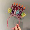 Реквизит для вечеринки по случаю дня рождения С Днем Рождения Очки Декоративная повязка на голову Аксессуары для волос для девочек Фотореквизит Товары для праздничного декора