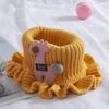 Knitted Scarf Cartoon Giraffe Ruffle Neck Girls Kids Warm Scarves Collar Circle Outdoor Winter Scarfs