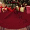 Large Size Christmas Tree Mat Polyester Christmas Tree Carpet Knitted Christmas Tree Skirt  Wedding