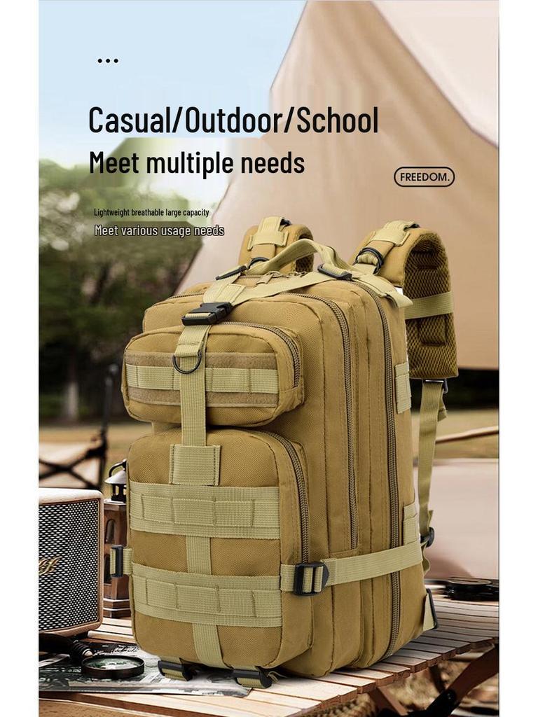 Тактический рюкзак 3P с камуфляжем: Маленькая сумка для улицы и путешествий с плечевым ремнем для пешего туризма и альпинизма