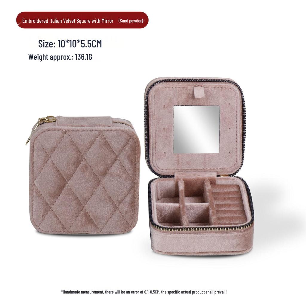 Роскошная бархатная шкатулка для украшений для колец, ожерелий и серег-пусетов - Портативное и элегантное решение для хранения