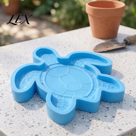 Personalized Outdoor Gift for Gardeners Reusable Sea Turtle Stepping Stone Mold Garden Art, DIY Oceans Theme Concrete Casting Tools Paver Mold, Giant