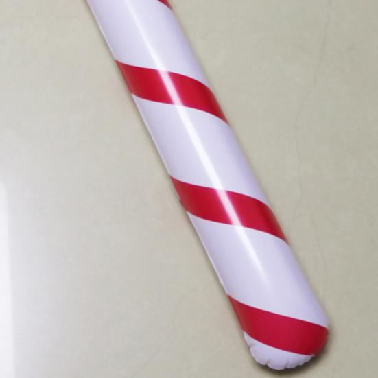 Рождественская палка с яркими полосками, украшение для вечеринки, надувная трость Санта-Клауса, принадлежности для сада