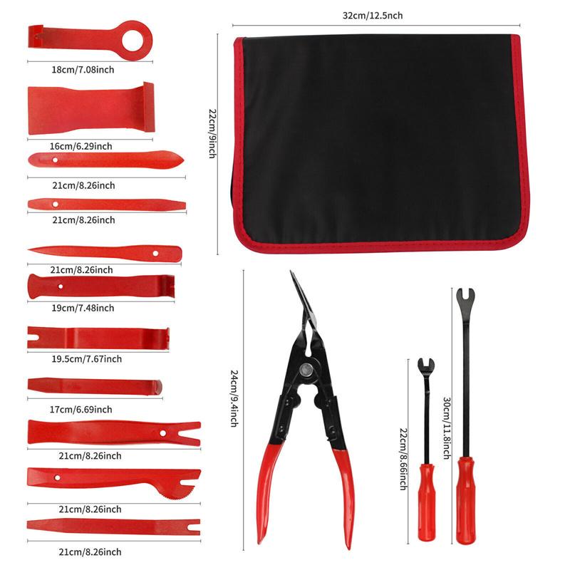 Набор инструментов для разборки вручную, набор для снятия внутренних дверных зажимов, обшивки приборной панели, набор для ремонта и вскрытия автомобиля, набор ключей