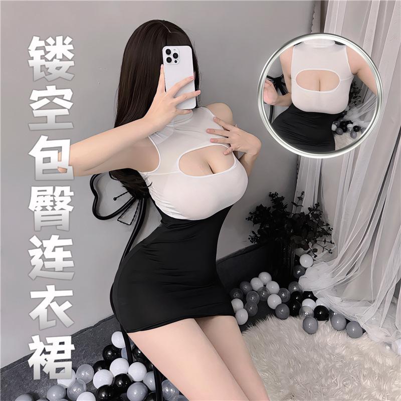Sexy lingerie hot hollow temptation uniform tight secretary hip skirt uniform temptation