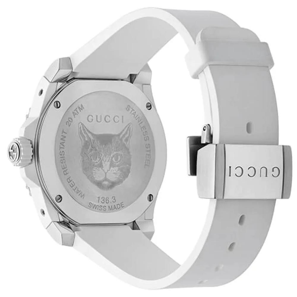 Gucci YA136329 Dive Tiger White Dial Men's Watch