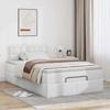 Maison Exclusive - Lit ottoman avec matelas &amp; LED blanc pur 120x190cm similicuir