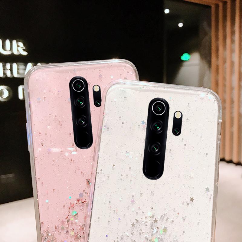 Чехол для телефона для Xiaomi Redmi 9 9A 9C Чехлы Блестящая Блестящая Обложка Xiaomi Redmi Note 11 9 10 Pro 10S 9S Poco X3 NFC Pro F3 M3 Чехлы
