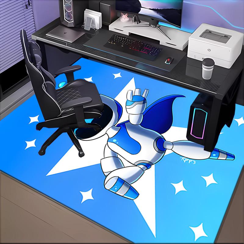 Space Adventure Astro Bot Rug Game Carpet, Floor Mat for Bedroom Living Room Entryway Rug, Home Decor Idea Gift for Christmas birthday