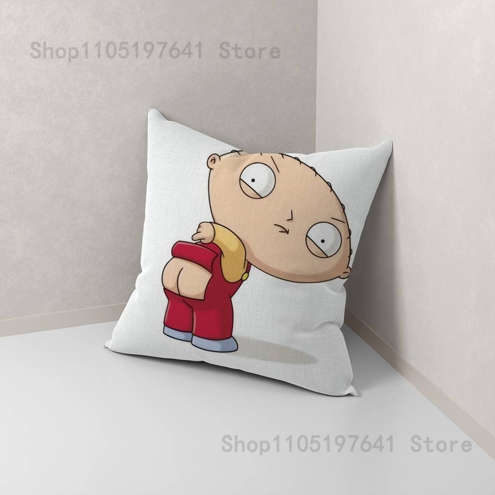F-Family Funny Guy Pillow Case For Sofa Decor Car Office Room Printing Cushion Cover Decorations And Protector