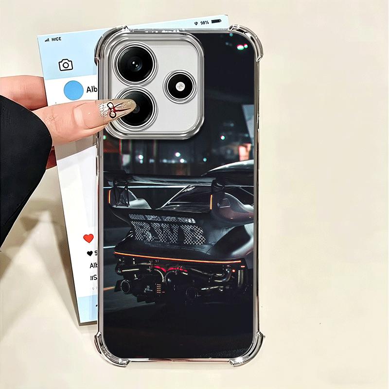 Спортивный автомобиль RWB Крутой Мягкий Чехол Для Телефона Для Xiaomi Poco X7 X8 Pro Max X6 X5 X3 F8 Ultra F7 M8 M7 M5S Redmi 15C 15A 15 14C 13C 12C 13