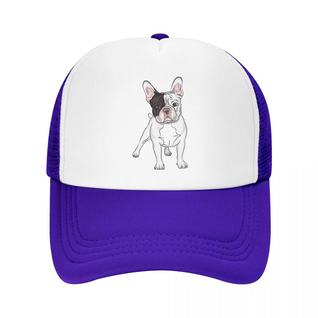 Personalized French Bulldog Baseball Cap Outdoor WoUnisex Unisex's Adjustable Frenchie Dog Trucker Hat Summer Snapback Caps
