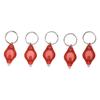 5PCS Mini LED Keychain Flashlight Portable Key Ring Flashlight for Jewelry Detecting Red Light