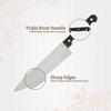 Набор кухонных ножей из высокоуглеродистой нержавеющей стали | Ручка с тройной клепкой | Набор из 3 штук (Серебряный)