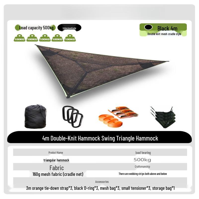 OLOEY Anti-Rollover Camping Triangle Hammock