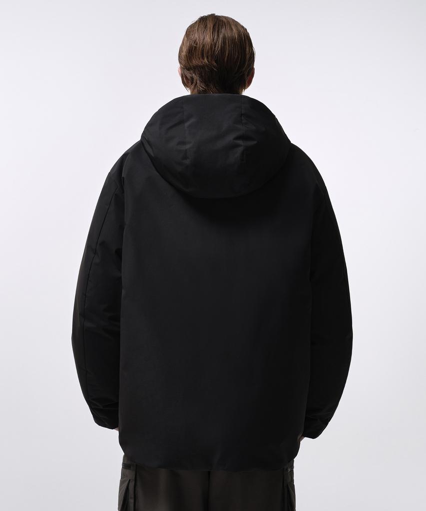 Musinsa Standard [City Leisure] Non-Quilted Hooded Down Padded Jacket [Black]