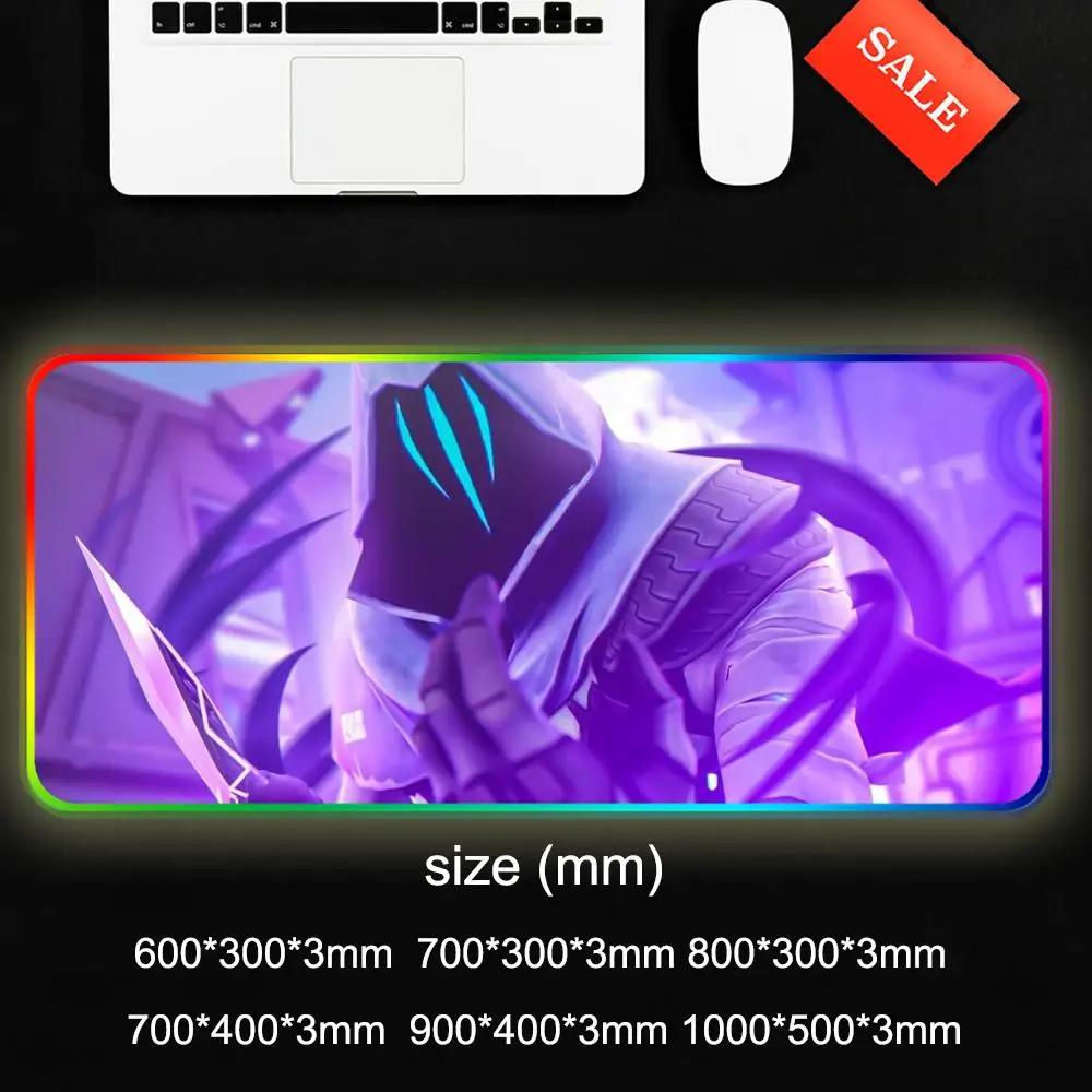 Omen valorant Коврик для мыши RGB Игровой коврик для мыши Большой светодиодный коврик Настольный коврик для ПК Светящийся коврик для мыши Большие коврики для клавиатуры Настольный ковер С