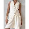 Sleeveless Vest Vest Two-Piece Set Sleeveless Vest Waistcoat Two-piece Set