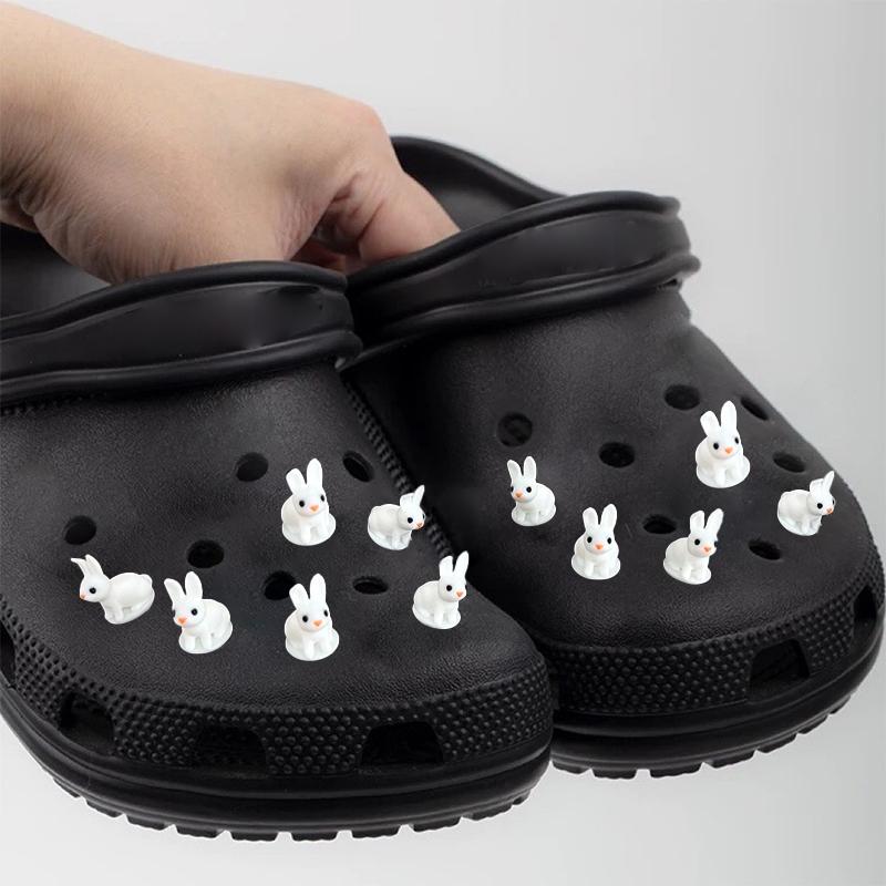 1/3/5 шт. Милые подвески-кролики для обуви, Прекрасные мини-пряжки-кролики, Декор для пляжных шлепанцев, Аксессуары для DIY-сандалий