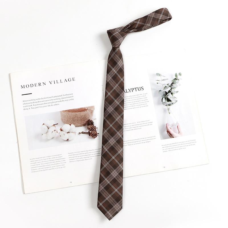 Детский галстук в клетку с ретро-клеткой для повседневной школьной носки