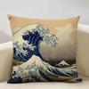 Japan Mount Fuji Ukiyo-e Retro Cushion Cover Sofa Pillowcase Home Decor Pillow Case 45x45cm Linen Home Textile Products