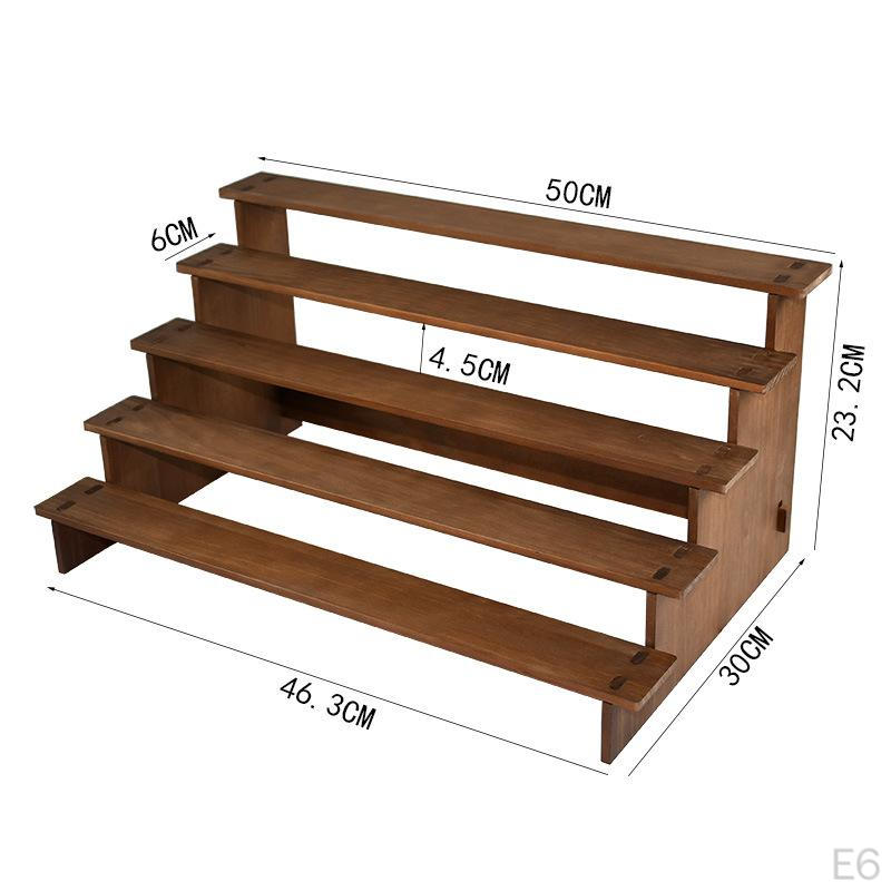 5 Tier Wooden Display Stand, Dessert Organizer, Multipurpose Rustic Cupcake Sturdy Baking