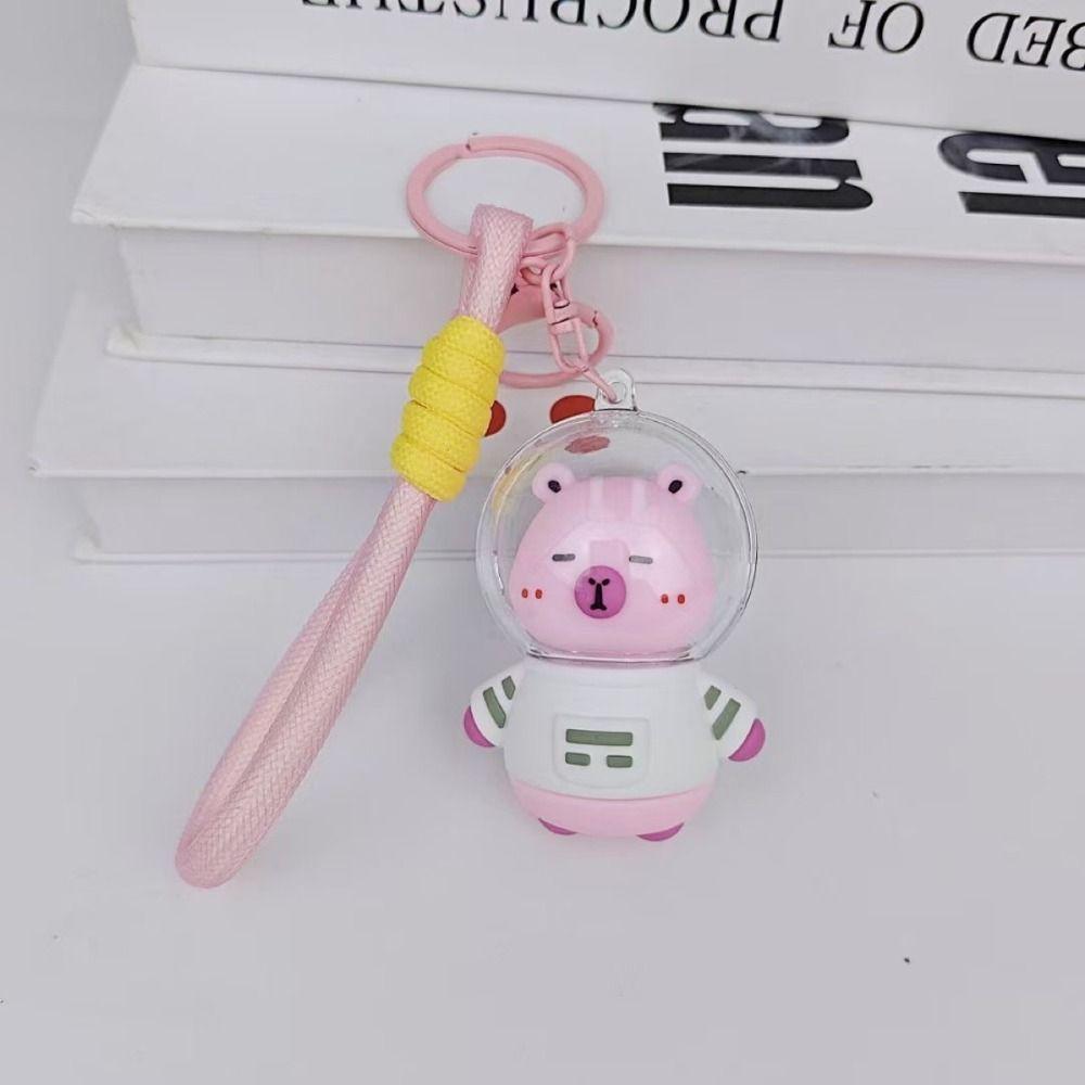 Брелок с изображением астронавта Капибалы, силикагель, брелок с капибарой, сумка с животными, подвесная сумка для мальчиков