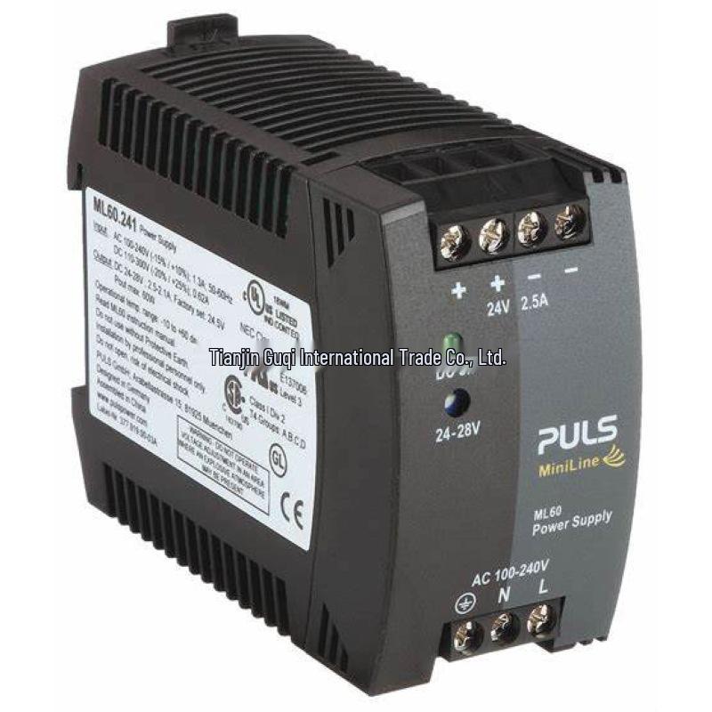 Блок питания для DIN-рейки PULS ML60.241: Вход 100-240В, Выход 24В 2.5А, 60Вт