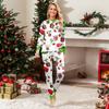 Рождественский принт милый семейный комплект пижамы, домашняя одежда, семейный комплект топ с длинным рукавом и штаны комплект