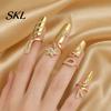 Non-scratch Nail Ring Universal Fit Ring, Lightweight Adjustable Opening Finger Jewelry, Versatile Geometric Design for Protecting Manicure