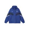 Hooded Zip-Up Jacket With Brand Logo Print Long Sleeve Men Outerwear Vintage-Blue DN3081-417