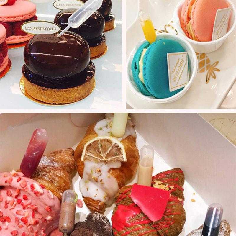 50 шт. мини-капельница 4 мл одноразовая капельница для варенья для кексов, соуса, пипетки для переноски, капельница, десертная начинка, декор для торта