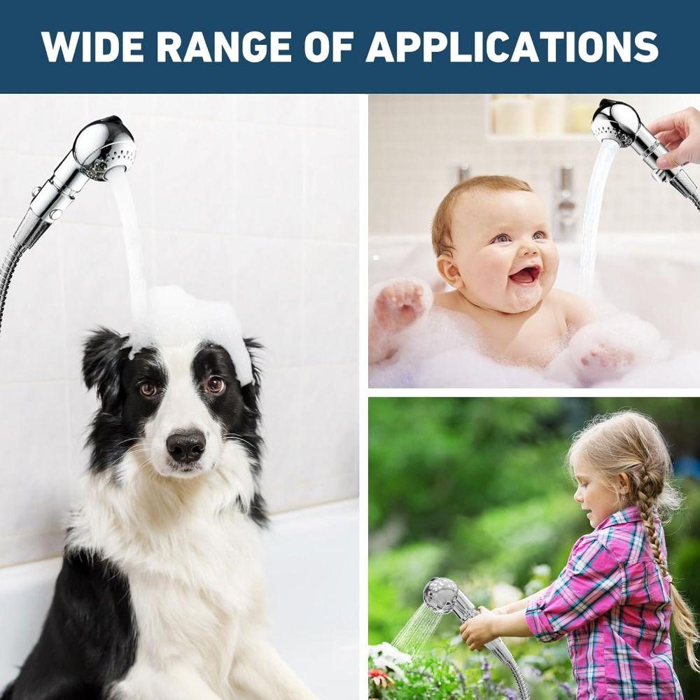 Adjustable Baby Bath Shower Head Water Saving Bathtub Shower Nozzle Pet Shower Sprayers Household