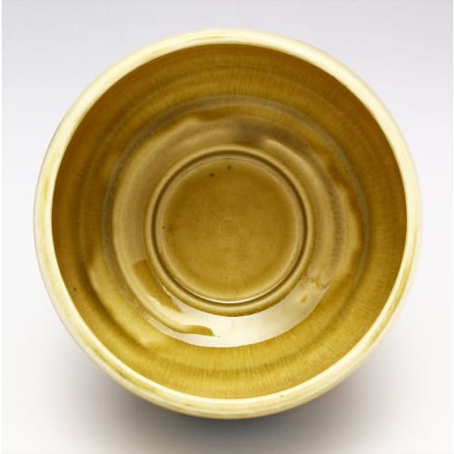 Чаша для матча Мино, желтая глазурь Сето, Сделано в Японии, 505-14