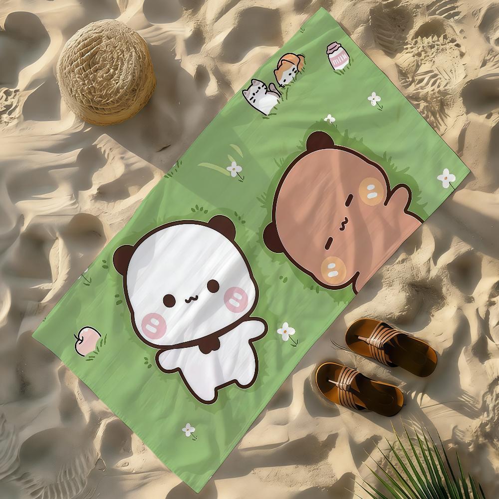 Мультяшное полотенце BuBU Dudu Kawaii Мягкое Легкое Противопесочное Большое Пляжное Полотенце Быстросохнущее Ванна Спорт Семья