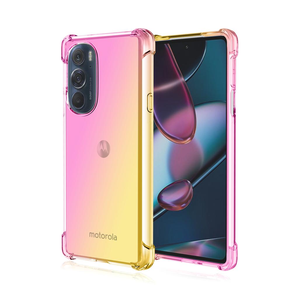 Прозрачный милый градиентный чехол для телефона, тонкий, устойчивый к царапинам, гибкий чехол из ТПУ, противоударный защитный чехол для Motorola Edge 20 30 40 Pro S30 X30 One 5G X40