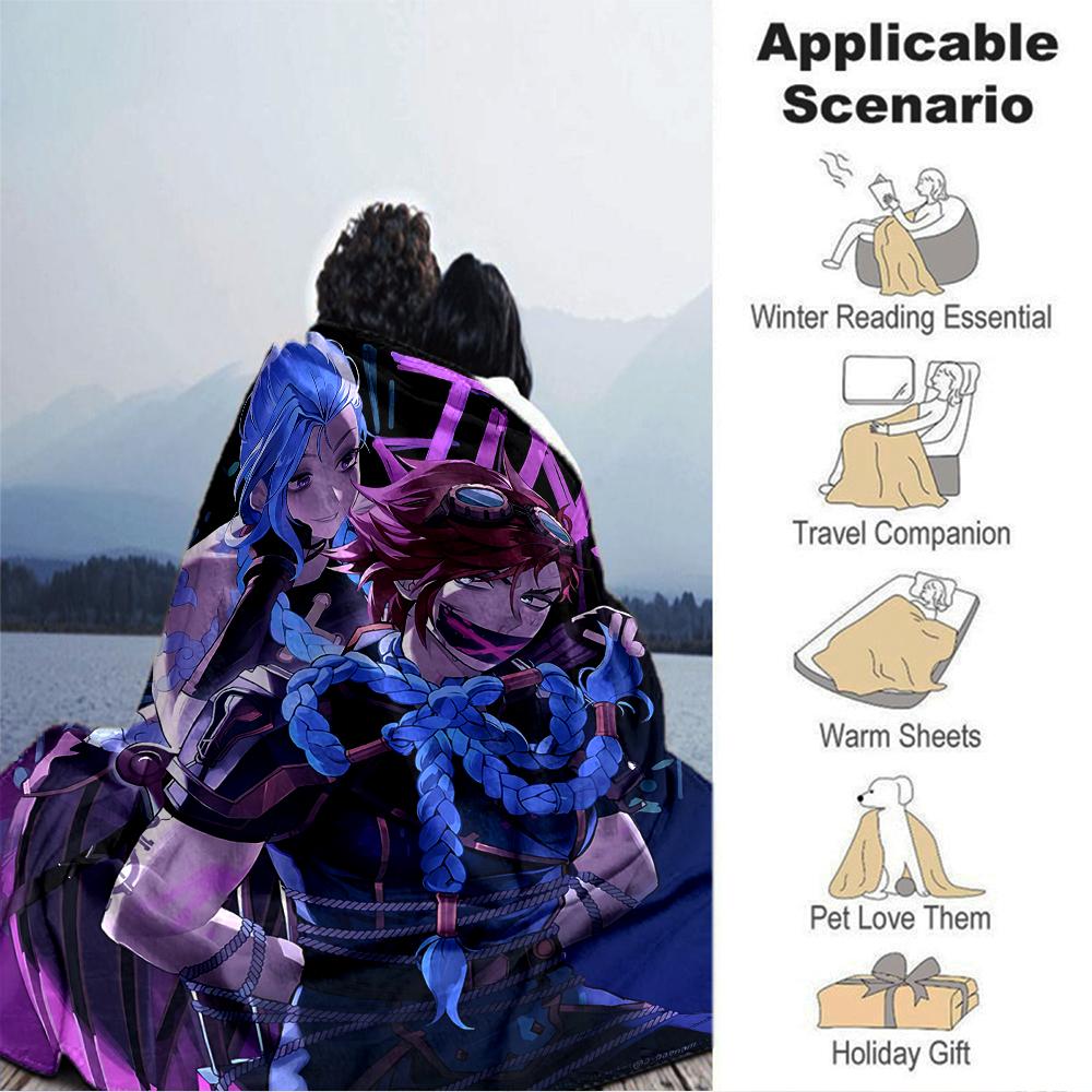 1Pc Urban Fantasy Duo Blanket Soft Throw Blanket For Home Bedroom Bed Sofa Travel Office Solid Christmas Blanket