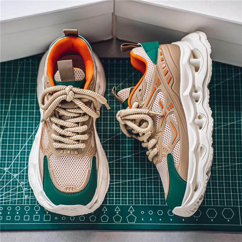 Men's dad shoes 2025 new casual versatile breathable mesh sneakers summer platform casual running shoes men