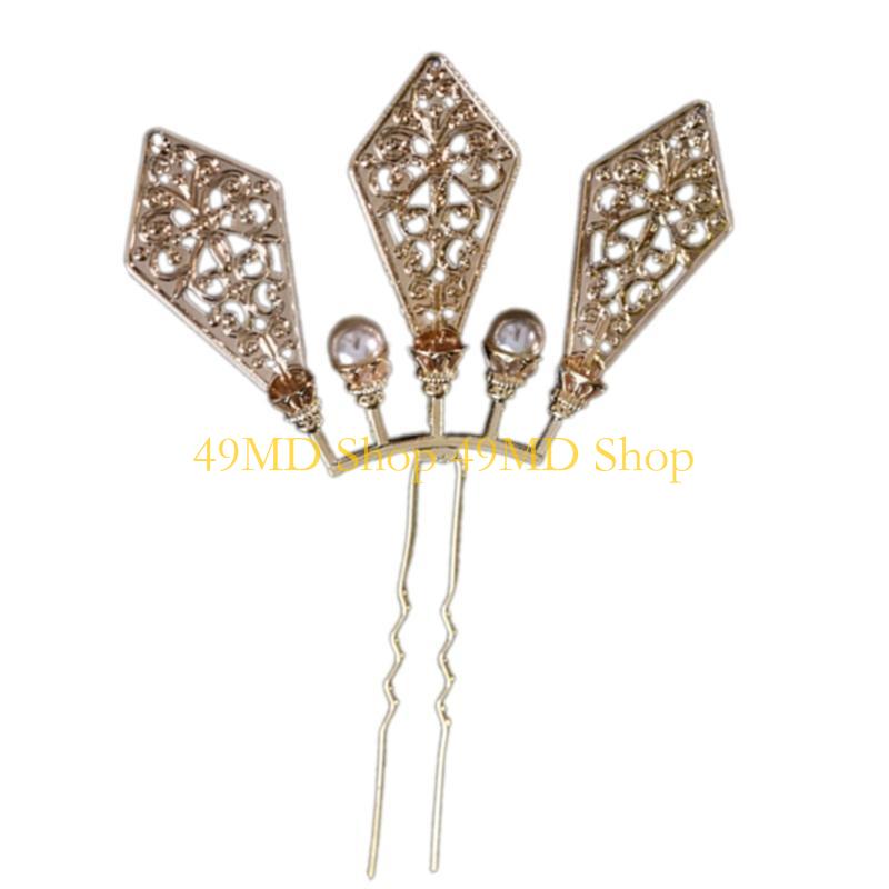 49MD Artistic Hollow Out Hair Accessory Premium Metal Hairpin Suitable For Various Outfit Styles