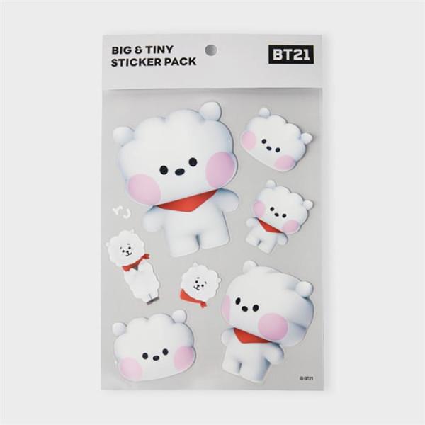 LINE FRIENDS BT21 RJ Big & Tiny Remover Bubble Sticker