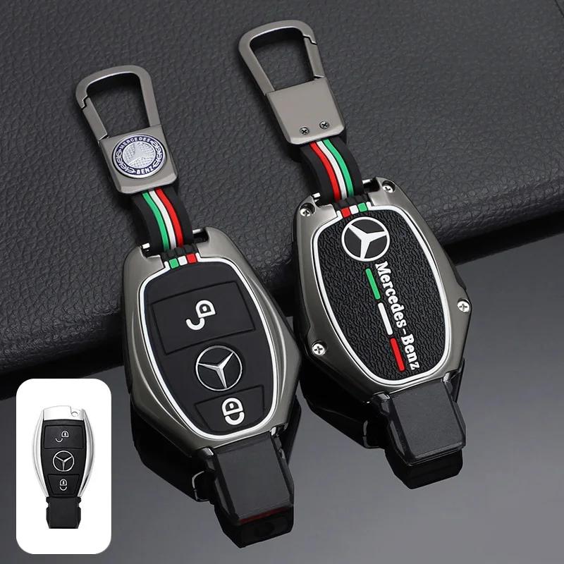YWP4  Car Key Case Cover Protector Holder Shell Fob For Mercedes Benz A C E S G Class GLA CLA GLK GLC CLS W204 W463 W176 W251 W205 AMG