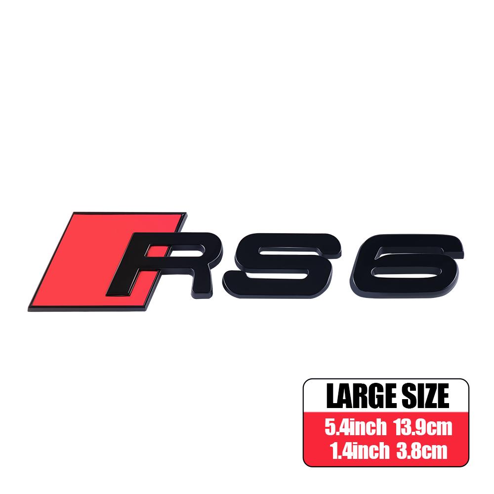 3D ABS RS3 RS4 RS5 RS6 RS7 RS8 Emblem Car Body Rear Trunk Decoration Stickers Accessories For Audi A4 A6 C7 8V B6 B7 Q7 B8 A3 8P