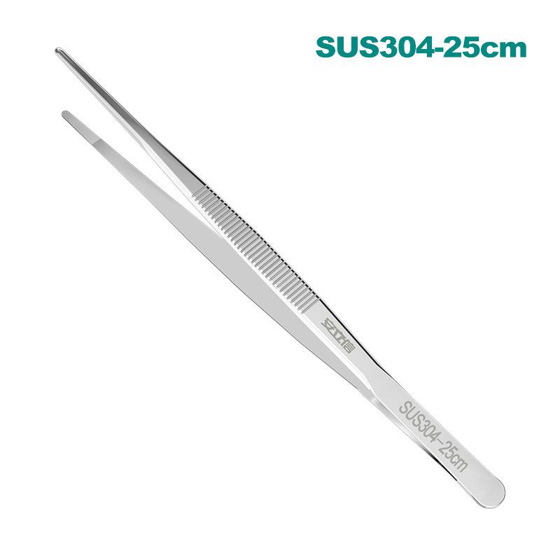 25 см пинцет для укладки волос из нержавеющей стали 304 с круглыми зубцами и нескользящей конструкцией