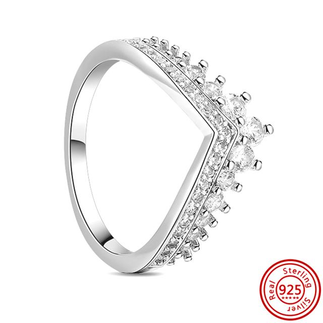 Новое весеннее кольцо с цветочным бантом и перьями, Корона клевера, сверкающее стерлинговое серебро 925 пробы, круглое кольцо, женское оригинальное европейское ювелирное украшение