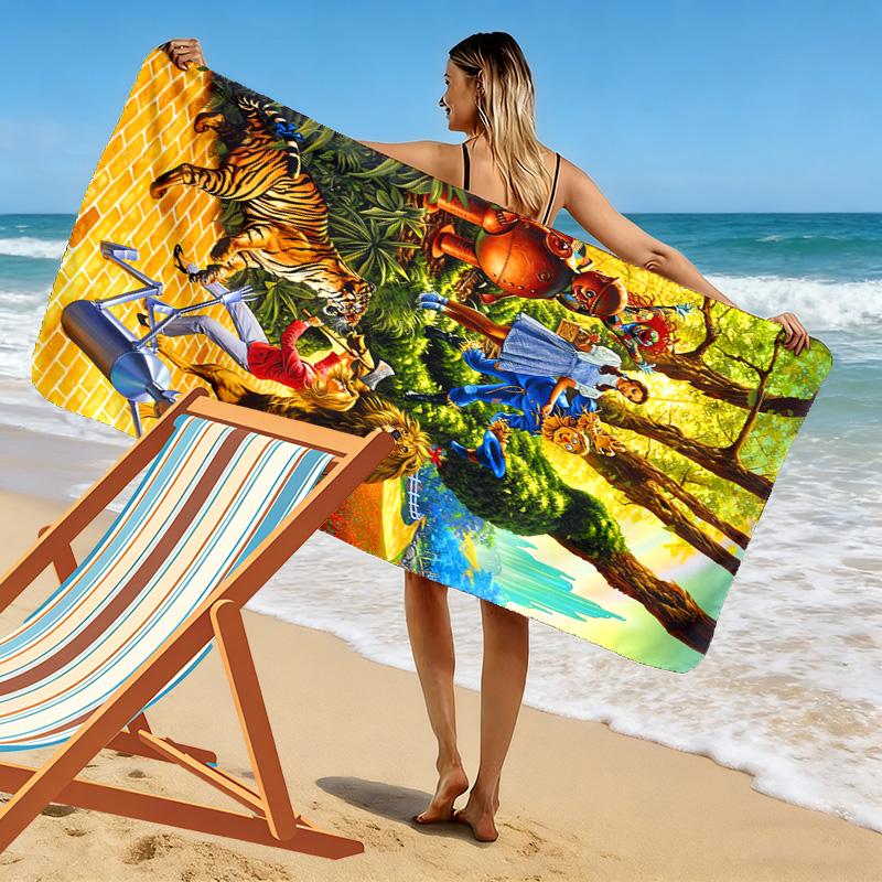 Fantasy Adventure Oz beach towel beach Portable for travel swim quick-drying swim towel Outdoor pool towel Fashion beach towel
